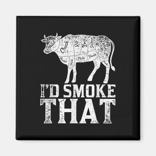 Grappige BBQ Chef Grillen Gerookte Steak Lover Gif Magneet