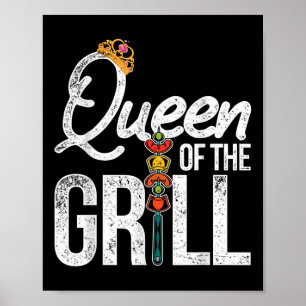 Grappige BBQ Chef Vrouwen Gift Grillen Gerookt Vle Poster