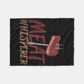 Grappige BBQ gerookte vleesbiefstuk cadeau idee ba Fleece Deken (Voorkant (Horizontaal))