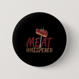 Grappige BBQ gerookte vleesbiefstuk cadeau idee ba Ronde Button 5,7 Cm