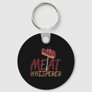Grappige BBQ gerookte vleesbiefstuk cadeau idee ba Sleutelhanger