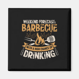 Grappige Bbq Grill Chef Grilling Master Rbecue Lie Magneet