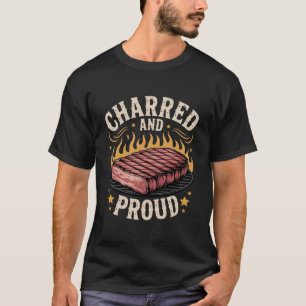 Grappige BBQ Grill Meester Geschroeid Trots T-shirt