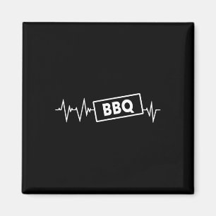 Grappige Bbq Hartslag Kleding Rokerig Vlees Liefhe Magneet