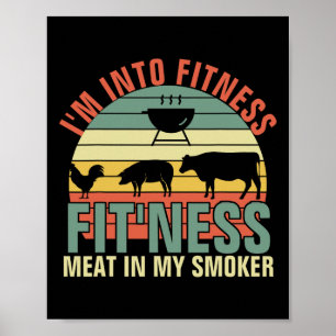 Grappige Bbq Ik Doe Aan Fitness Fit'ness Vlees In Poster