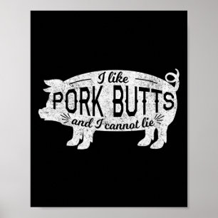 Grappige Bbq Ik Hou Van Varkensvlees En Kan Niet L Poster