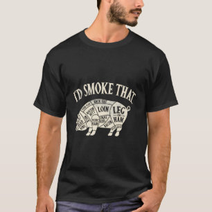 Grappige BBQ is rook die zuidelijke barbeque grill T-shirt