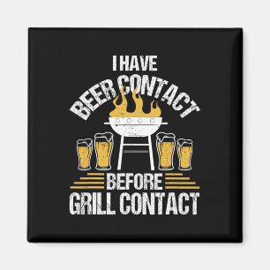 Grappige BBQ-kok Rbercue Grillend Magneet