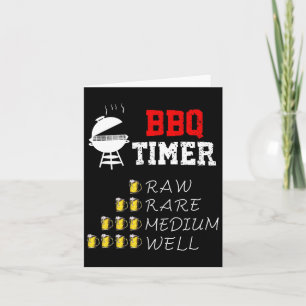 Grappige BBQ kunst voor mannen vrouwen grillen vle Kaart