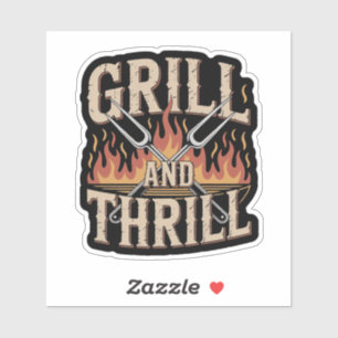 Grappige BBQ Pitmaster Grill En Sensatie Sticker