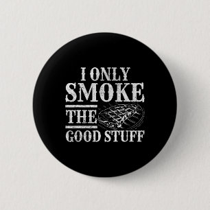 Grappige Bbq Smoker - Ik rook alleen maar het goed Ronde Button 5,7 Cm