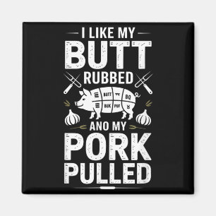 Grappige Bbq-spreuk Ik Hou Van Mijn Kont Gewreven Magneet