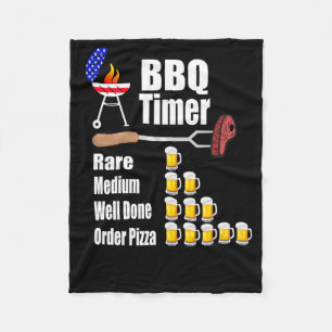 Grappige BBQ Timer - Barbecue Grill Grilling Gift Fleece Deken