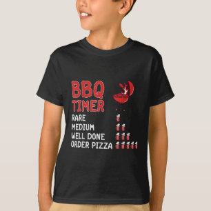 Grappige BBQ Timer Barbecue Grill Master Grillen D T-shirt