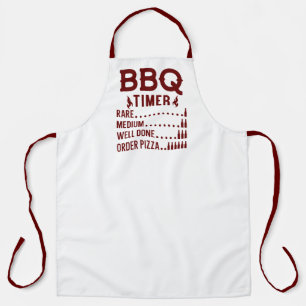 Grappige BBQ-timer Rood Schort