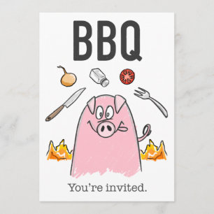 Grappige BBQ uitnodiging