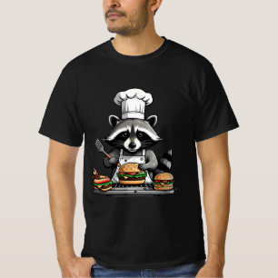 Grappige BBQ Wasbeer die Burgers Omkeert  T-shirt