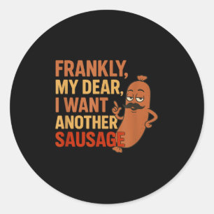 Grappige Bbq Worst Citaat Voor Cookout Grill Vader Ronde Sticker