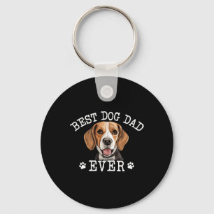 Grappige Beagle Dad Vaderdag Ooit Hondenliefde Sleutelhanger