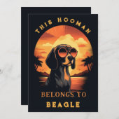 Grappige Beagle Dog Ouder gepersonaliseerd Aankondiging (Voorkant / Achterkant)