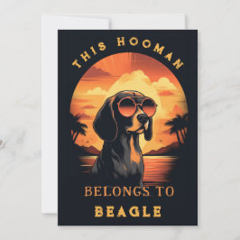 Grappige Beagle Dog Ouder gepersonaliseerd Aankondiging