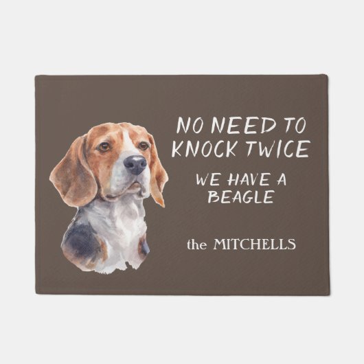 Grappige Beagle Hound Deurmat (Voorkant)