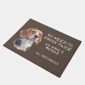 Grappige Beagle Hound Deurmat (Schuin)