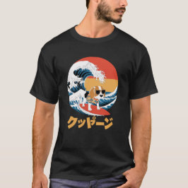 Grappige Beagle Japanse Kanagawa Wave Dog T-shirt