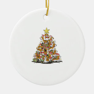 Grappige beagle kerstboom voor beagle hondenliefhe keramisch ornament