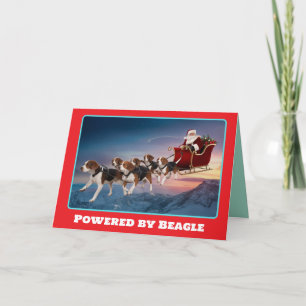 Grappige Beagle Kerstvakantie Kaart
