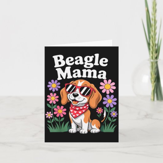 Grappige Beagle-kunst voor vrouwen Meisjes Moeder Kaart (Voorkant)