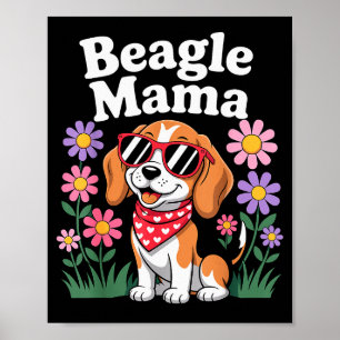Grappige Beagle Kunst Voor Vrouwen Meisjes Moeder Poster