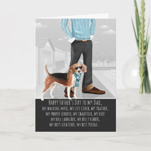 Grappige Beagle Vaderdag van de Hond Papa Kaart