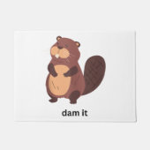 Grappige Beaver Dam it Bevers Humor Leuke Animal G Deurmat (Voorkant)