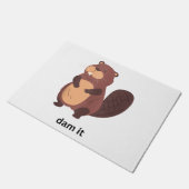 Grappige Beaver Dam it Bevers Humor Leuke Animal G Deurmat (Schuin)