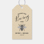 Grappige Bedankt voor Bee-ing Hier | Rustieke  bij Cadeaulabel (Achterkant)