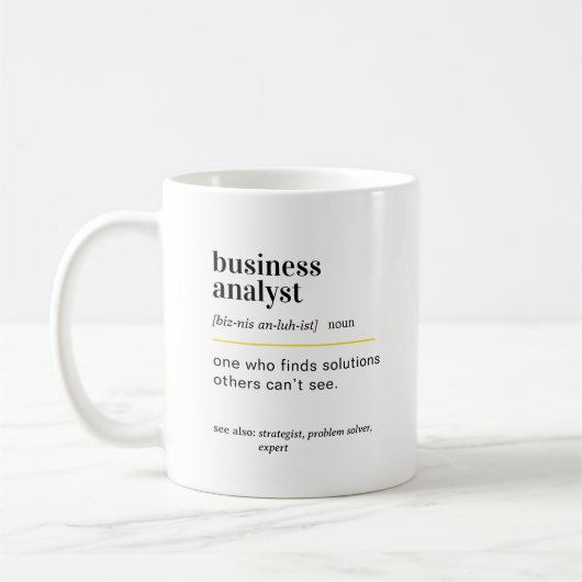 Grappige Bedrijfsanalist Definitie Cadeau Koffiemok (Links)