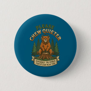 Grappige Beer Die Graag Stil Wil Gegeten Word Sarc Ronde Button 5,7 Cm