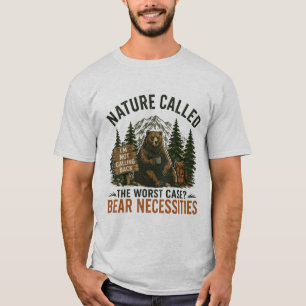 Grappige beer kampeer bord natuur heeft gebeld t-shirt
