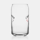 Grappige behoefte bier woord kunst blikvorm glas (Links)