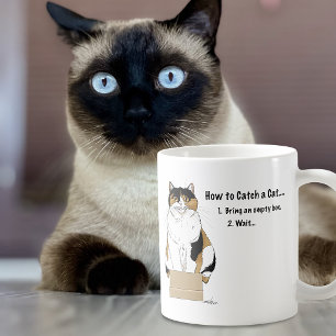 Grappige Beige Schotse Kat Doos Humor Gevangen Koffiemok