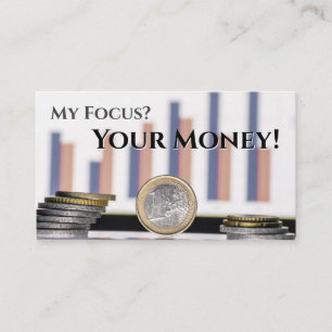 Grappige belastingaccountant valuta financiële exp visitekaartje