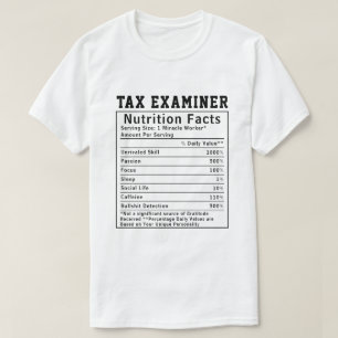 Grappige belastinginspecteur voedingsfeiten financ t-shirt