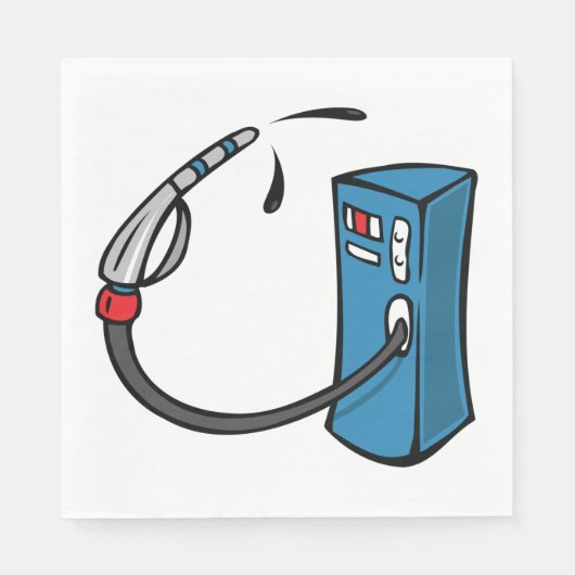 Grappige benzinestation servet (Voorkant)