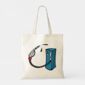 Grappige benzinestation tote bag (Achterkant)