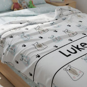 Grappige Beren Kinder Fleece Deken