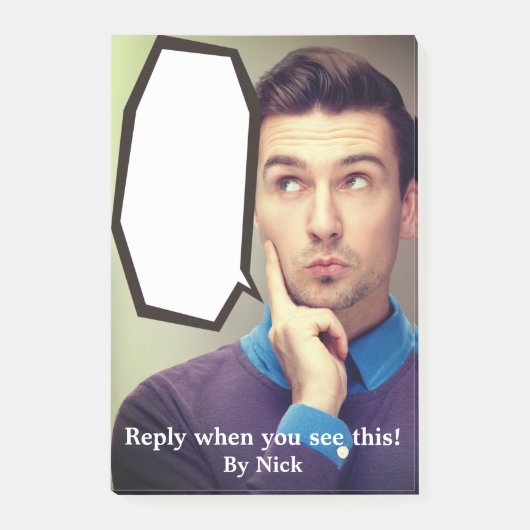 Grappige berichten van de baas. post-it notes (Voorkant)