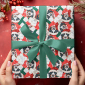 Grappige Berner Sennenhond Kerstmis Cadeaupapier
