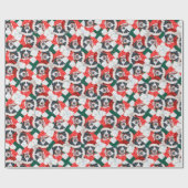 Grappige Berner Sennenhond Kerstmis Cadeaupapier (Vlak)