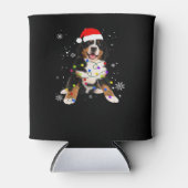 Grappige Berner Sennenhond verlicht Kerstmis Match Blikjeskoeler (Voorkant)